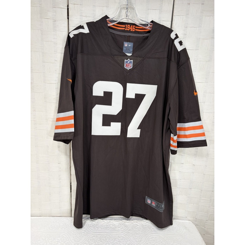 Nike NFL Football jersey '27' Hunt mens XXL brown white orange